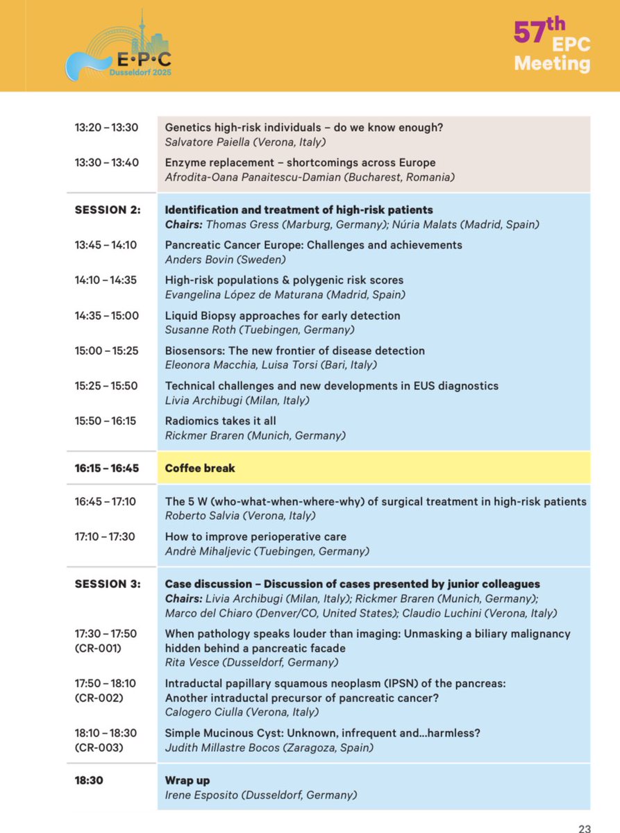 48 hours to see you all in Düsseldorf at #EPC2025⏰
Are you ready⁉️
We start with an incredible Postgraduate Course on early diagnosis of pancreatic cancer and hands on surgical skills🔪