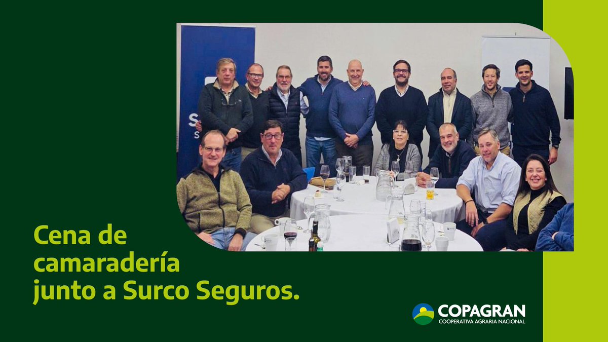 📸 Compartimos una cena de camaradería junto a Surco Seguros.

Un momento para intercambiar, compartir y seguir construyendo juntos el camino cooperativo.

🤝 ¡Gracias a Surco por la invitación!