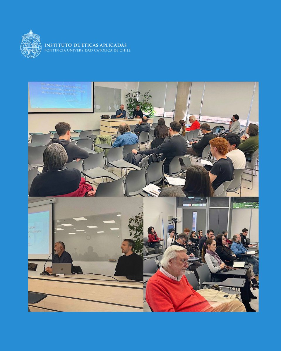 #ConferenciasIEA 📲 Compartimos la noticia de la charla "Del juicio ético al juicio práctico: Razonamiento y acción en el campo de la investigación científica" de Cristhian Almonacid, en el Ciclo de Conferencias 2025 de #ÉticasAplicadasUC

🔗bit.ly/3TR7FC0