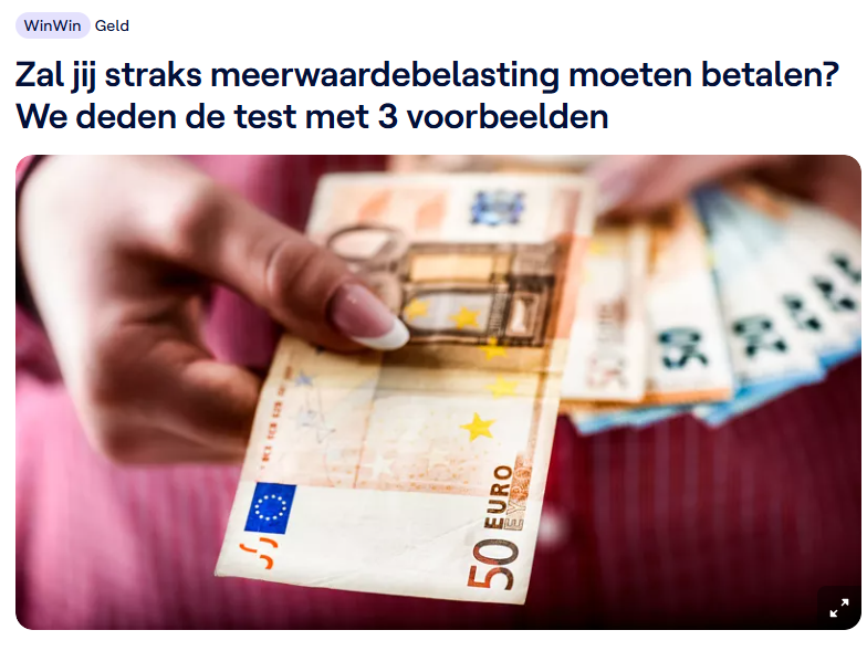 Het probleem is niet dat er een belasting op meerwaarde komt. Eigenlijk is dat niet onlogisch. 

Het probleem is dat we in dit land enkel maar belastingen kunnen  verzinnen. Dit komt bovenop alle belastingen die Tom, Nora en Miriam al betalen.