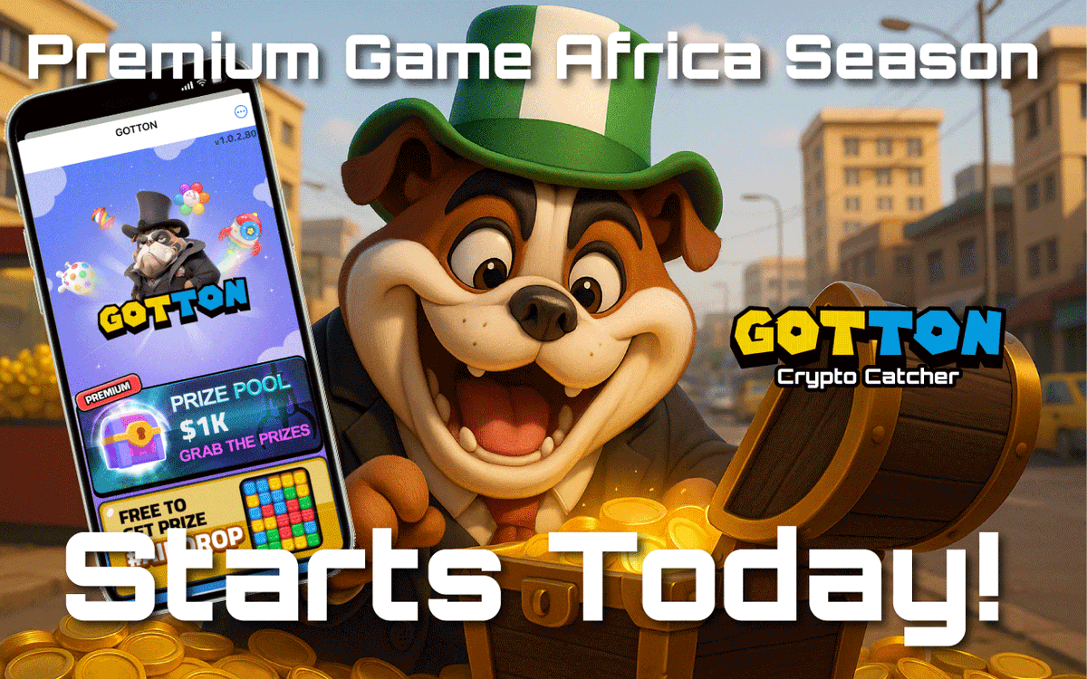 🎯The Premium Game: Africa Season starts today!
No empty grabs. Big prizes await.
Player activity is surging from Nigeria!

🗓️ July 1–12, 15:00–23:00 UTC (Weekdays only)

🕹️ Details below 👇
#GOTTON #CraneGame #Web3Gaming