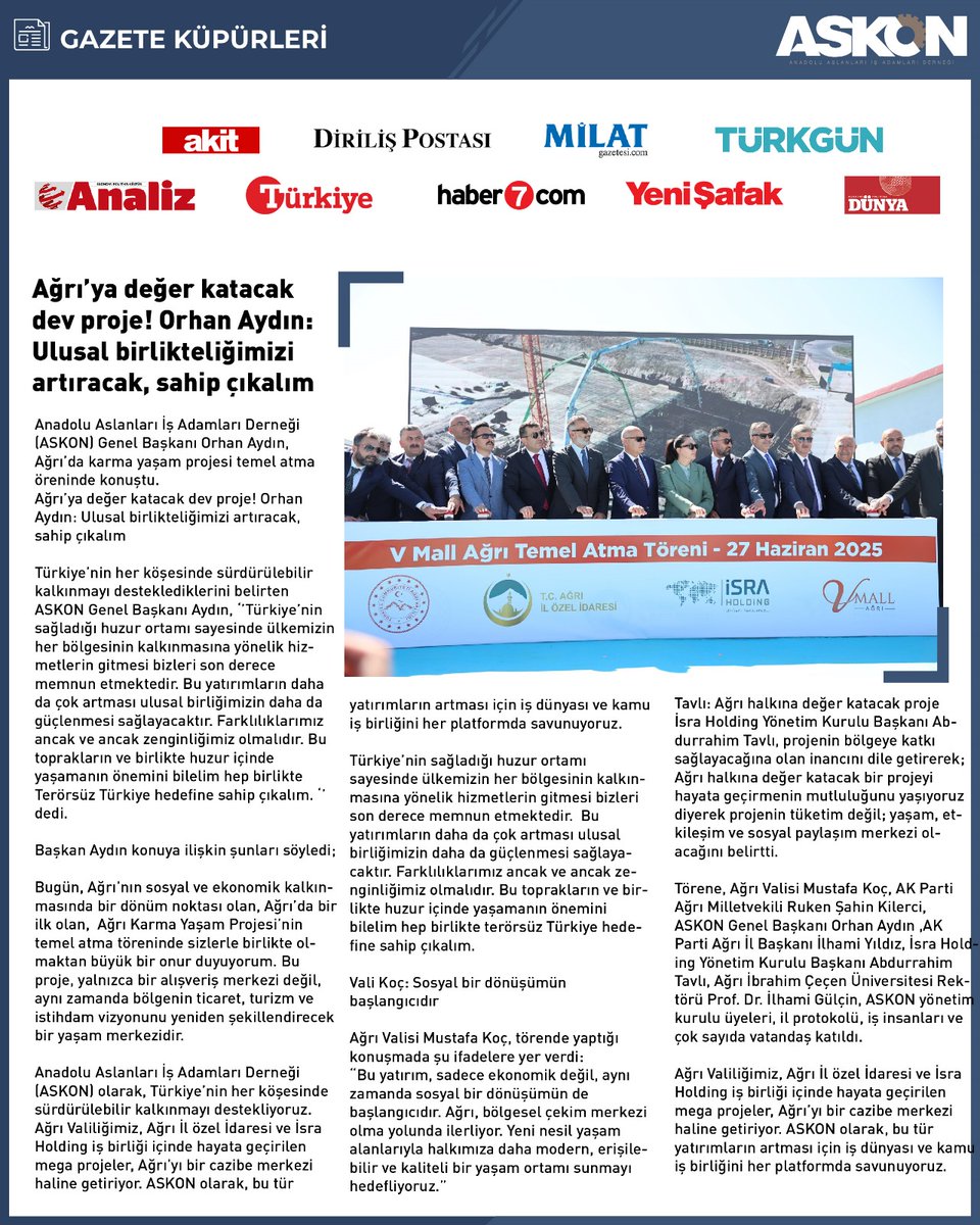 #BASINDA BUGÜN #ASKON