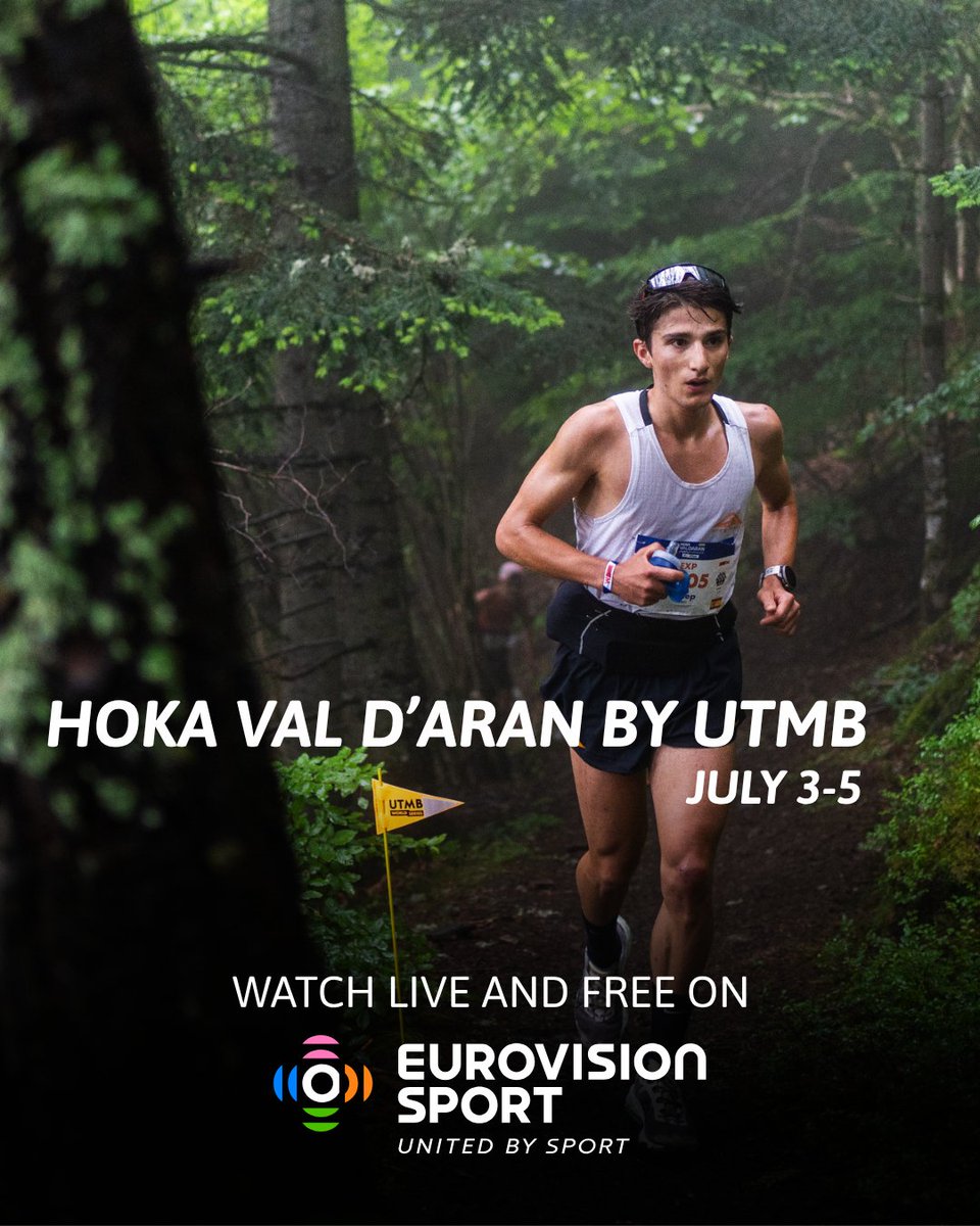 Crave the wild? 🌄
Then you can’t miss HOKA Val d'Aran by UTMB!
⛰️ Pure trail magic, streaming live &amp; free
📅 July 3–5
📍 On Eurovision Sport

The mountains are calling. Are you ready? 🏃‍♂️💨