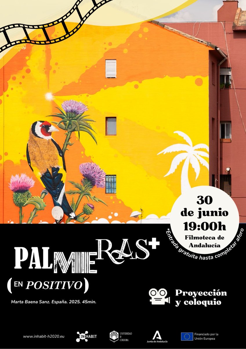PAX - Patios Axerquía (@patiosaxerquia) on Twitter photo 📽️ El proyecto europeo <a href="/INHABIT_H2020/">IN-HABIT H2020</a> organiza la proyección del documental "Palmeras en Positivo" en la #filmotecaandalucia!
<a href="/in_uco/">IN-HABIT H2020 UCO - CÓRDOBA</a> <a href="/ComisionEuropea/">Comisión Europea en España</a>
#H2020 #ODS11 #CordobaEsp #Palmera #barrio #inclusividad #salud #bienestar <a href="/Univcordoba/">Universidad Córdoba</a> <a href="/Agenda2030Gob/">Agenda 2030 - Gobierno de España</a>
🎬 ¡Hoy a las 19h! 📽️ El proyecto europeo <a href="/INHABIT_H2020/">IN-HABIT H2020</a> organiza la proyección del documental "Palmeras en Positivo" en la #filmotecaandalucia!
<a href="/in_uco/">IN-HABIT H2020 UCO - CÓRDOBA</a> <a href="/ComisionEuropea/">Comisión Europea en España</a>
#H2020 #ODS11 #CordobaEsp #Palmera #barrio #inclusividad #salud #bienestar <a href="/Univcordoba/">Universidad Córdoba</a> <a href="/Agenda2030Gob/">Agenda 2030 - Gobierno de España</a>
🎬 ¡Hoy a las 19h!