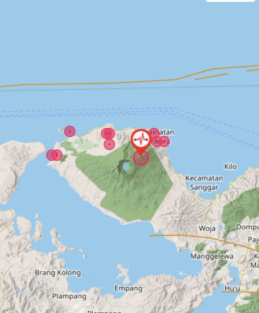 Beberapa kali Gempa terjadi di sekitar wilayah Gunung #Tambora Gempa-gempa yang terjadi ini rerata berepicentrum di kedalaman yang cukup dangkal. Update 20:45 WIB 30 Juni 2025.