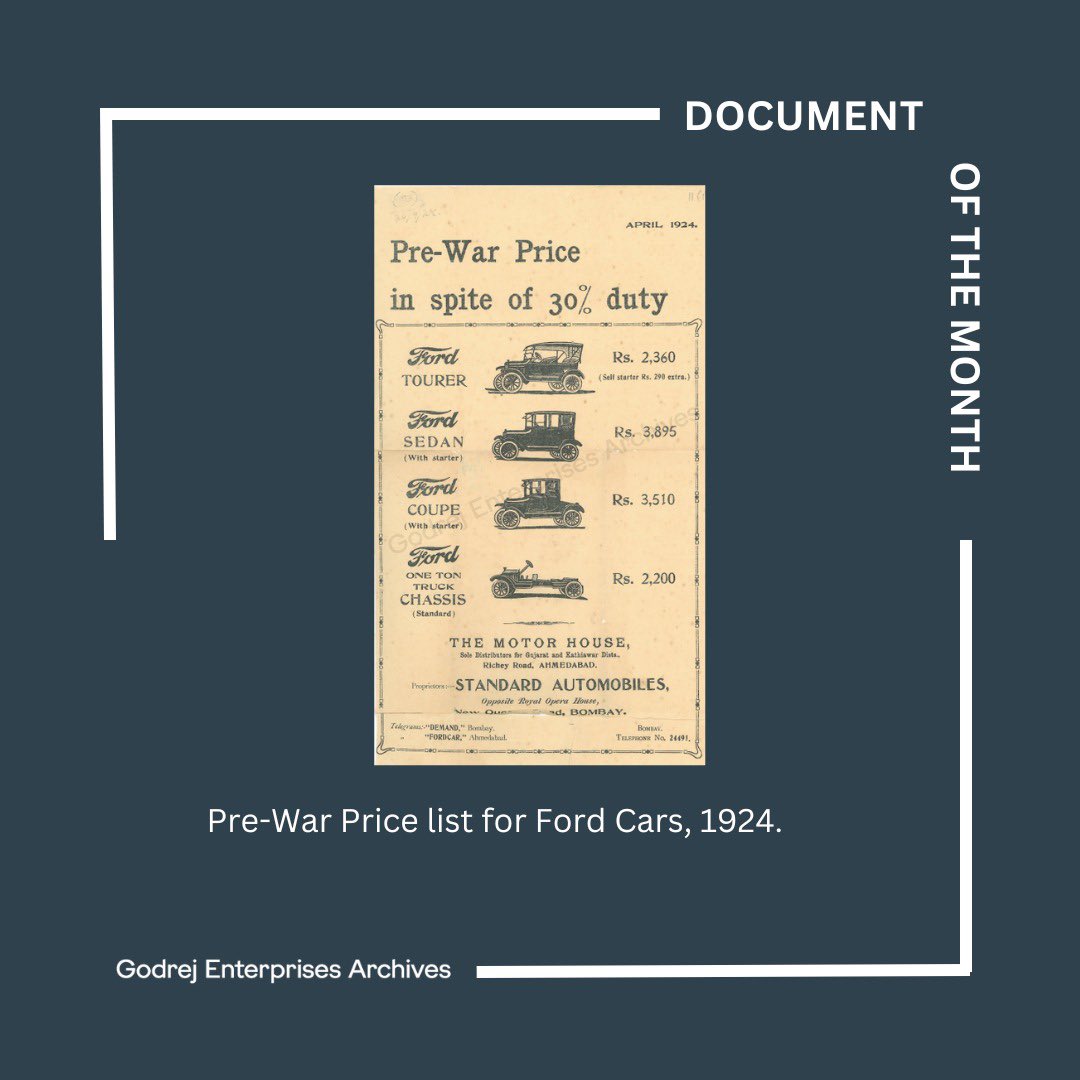 This year at Godrej Archives, our ‘Unboxed’ series will spotlight a document from our archives each month that tell stories of people, places, and moments that connect us all beyond Godrej’s business history.

April’s Document of the Month… archives.godrejenterprises.com/DOM-Lectures/d…
