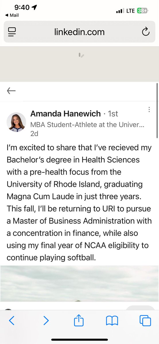 Christopher Hanewich (@hanewich_c) on Twitter photo Congratulations Mandi!!
MBA and Softball coming up soon. Congratulations Mandi!!
MBA and Softball coming up soon.