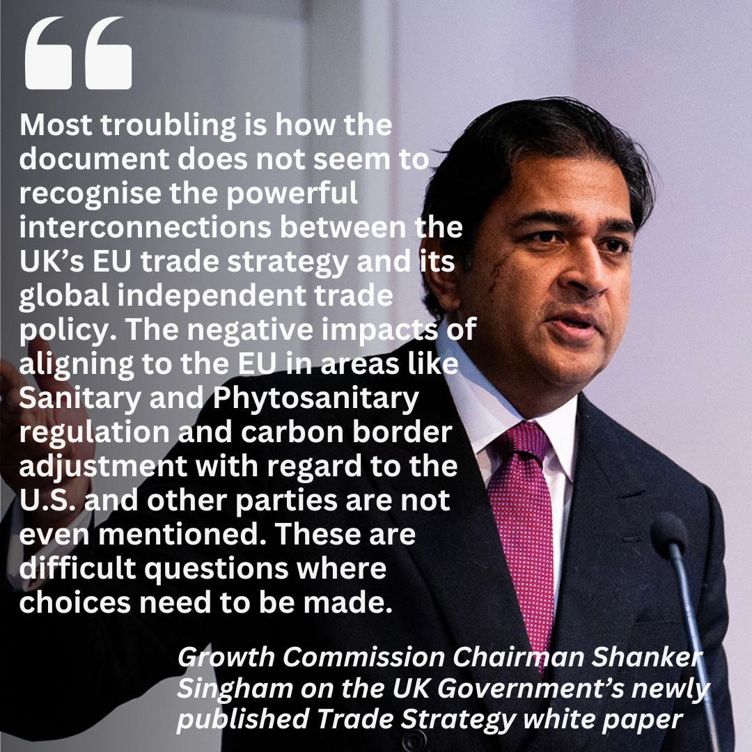 TheGrowthComm's tweet image. Our Chairman @ShankerASingham on the Government's newly published Trade Strategy white paper 👇
growth-commission.com/2025/06/30/gro…
