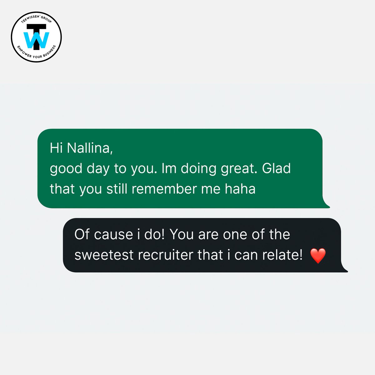 Have you ever received a reply like this from a selected candidate?   😊 Sometimes, it's not just about filling a position—it's about building genuine connections.  

  #Recruitment #CandidateExperience #TalentAcquisition #HumanConnection #LinkedInRecruiters
