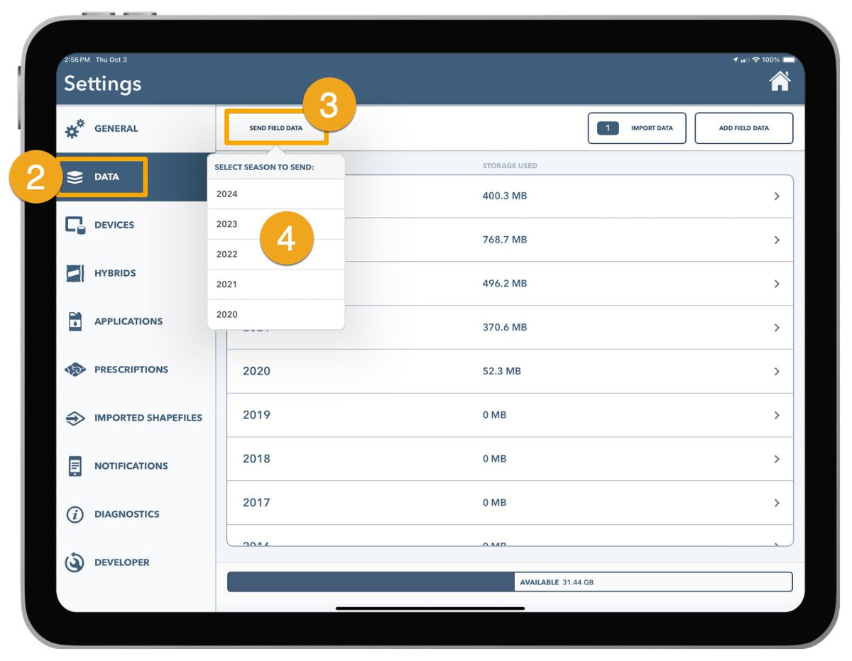 fieldviewhelp's tweet image. Share your Field Data from FieldView™ Cab 📱

Sharing or sending field data to a specific FieldView™ account is easy through FieldView™ Cab.

support.climate.com/kt#/kA02A00000…