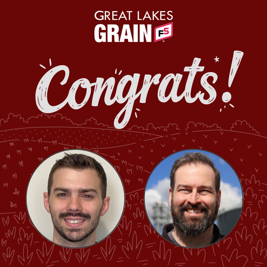 Two big promotions at Great Lakes Grain!

👏 Garrett Dieleman promoted to Grain Merchandiser

 👏 Josh McFarland is now our Logistics Coordinator

We’re proud of their growth and dedication to the grain trade. More here 👉 greatlakesgrain.com/News/News-Deta…
