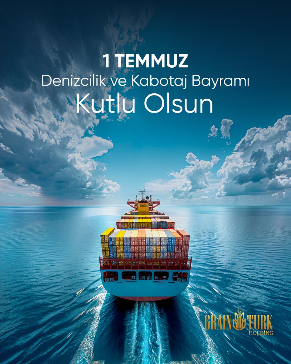 Denizler bizimdir! 1 Temmuz Denizcilik ve Kabotaj Bayramı'mız kutlu olsun.

#1Temmuz #KabotajBayramı #DenizcilikBayramı #MaviVatan #Egemenlik