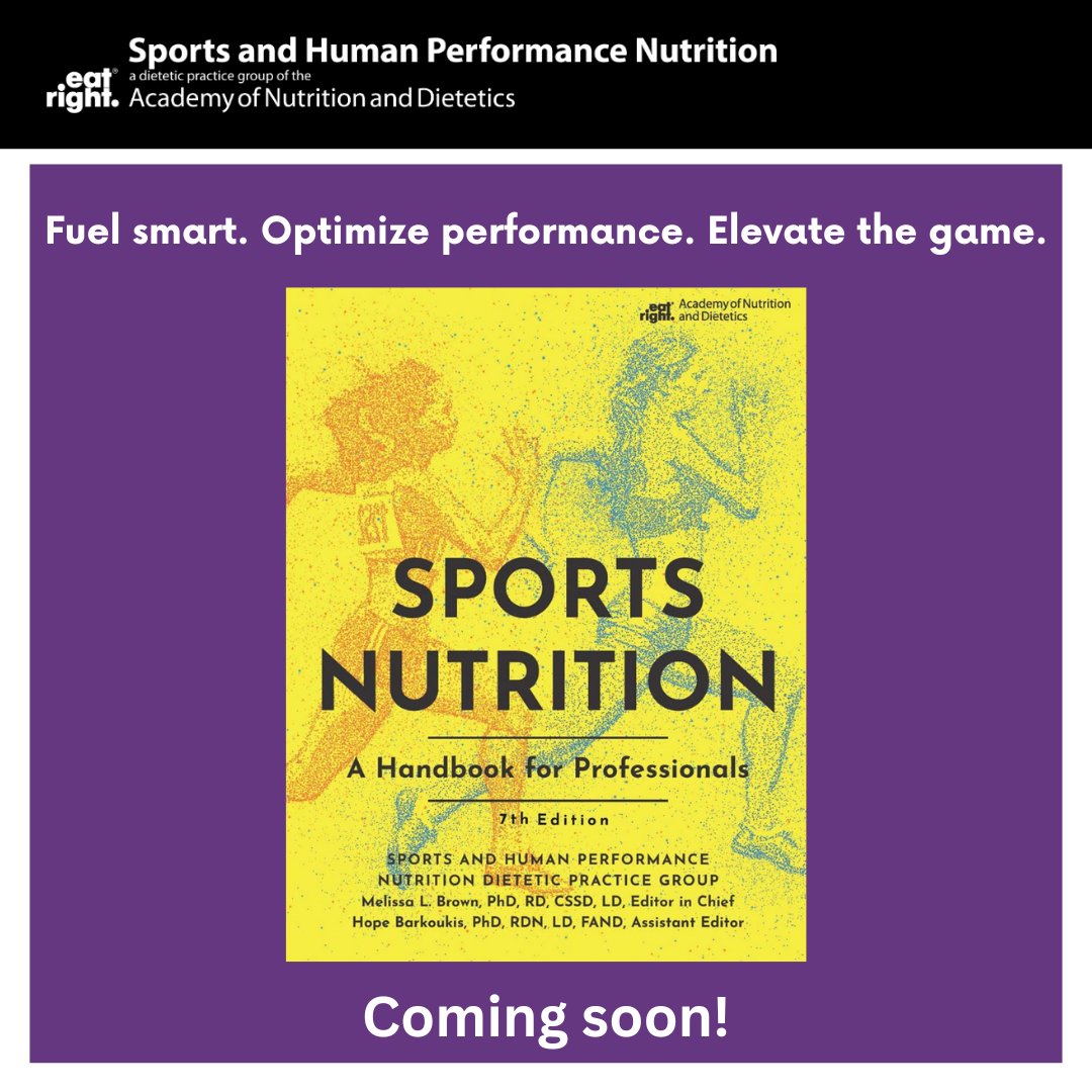 The 7th edition of the renowned Sports Nutrition textbook is coming soon! Packed with the latest research and practical strategies, this essential resource covers everything from macronutrient metabolism and hydration to energy balance and sport-specific nutrition guidelines.