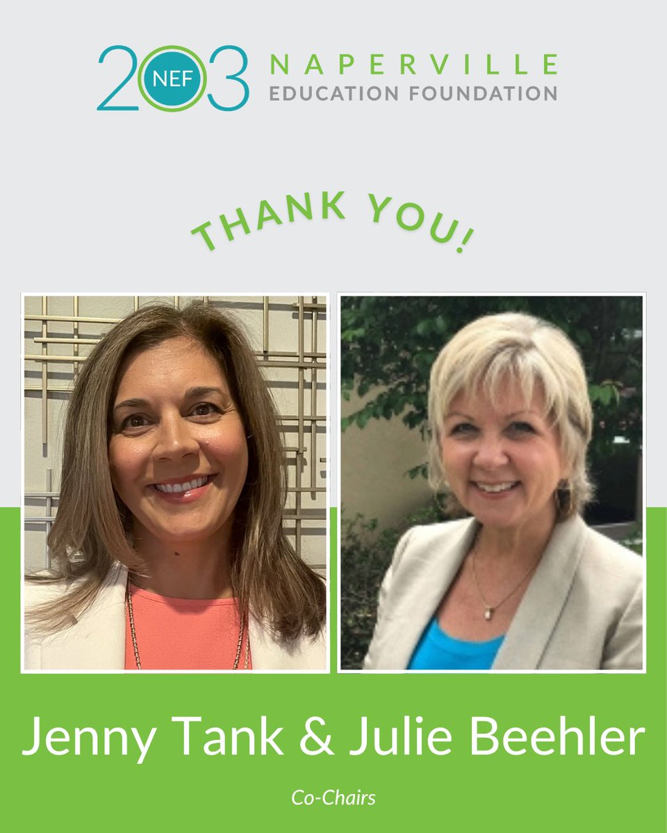 NEF (@nef203) on Twitter photo 👋 As the fiscal year ends, we honor our outgoing Board Co-Chairs, Jenny Tank & Julie Beehler. We couldn't have asked for a better pair of Co-Chairs!
Jenny & Julie, thank you for your dedication and years of service to <a href="/Naperville203/">Naperville 203</a> students.
#Elevate203 👋 As the fiscal year ends, we honor our outgoing Board Co-Chairs, Jenny Tank & Julie Beehler. We couldn't have asked for a better pair of Co-Chairs!
Jenny & Julie, thank you for your dedication and years of service to <a href="/Naperville203/">Naperville 203</a> students.
#Elevate203