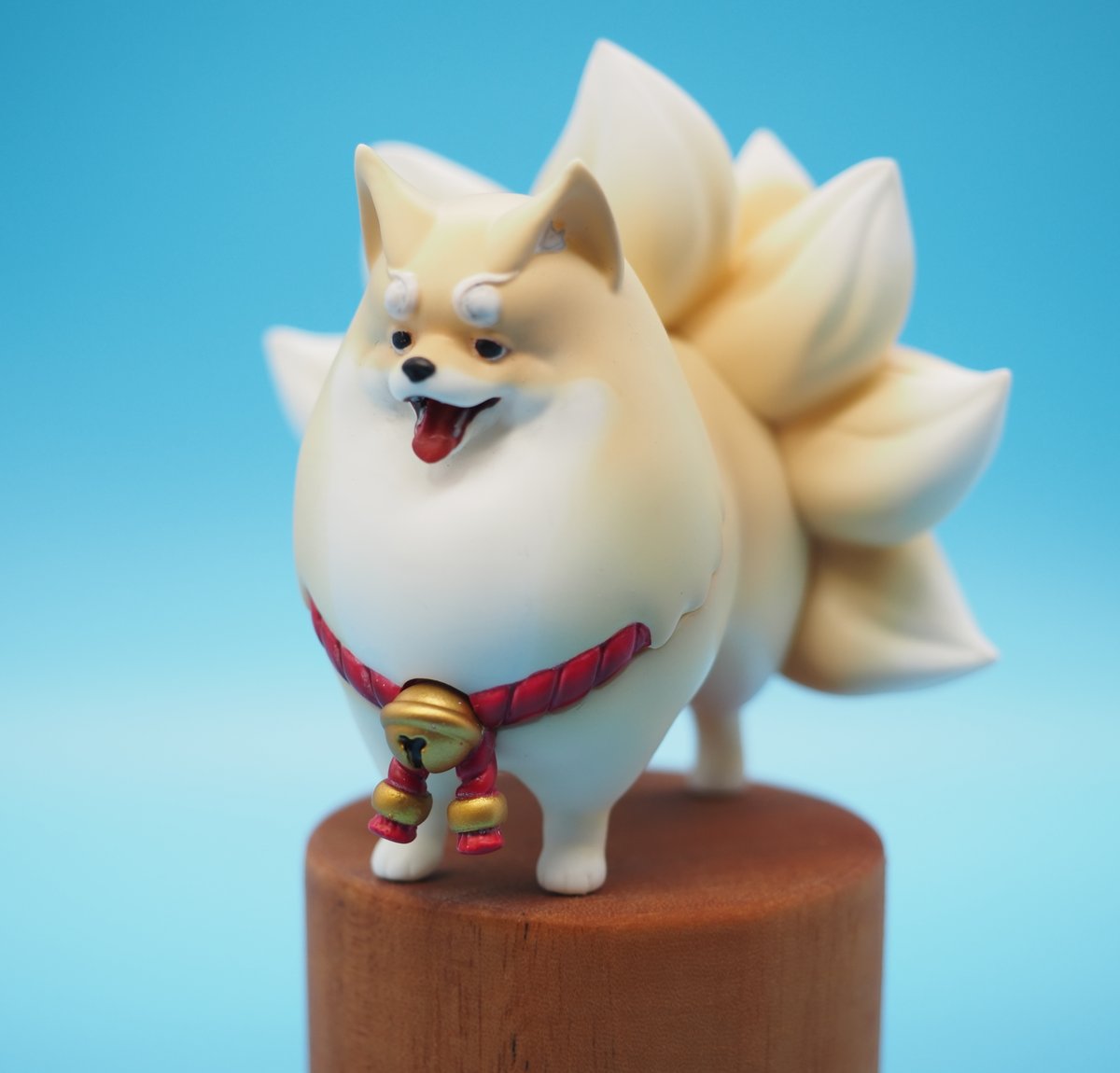 narakeykey's tweet image. ギリギリ６月完成　しました
原型／森田ポリエステル(@mrt_polyester)様
妖犬ポメキュウビ
WFで可愛さについつい引き寄せられての購入
どの子お迎えしようか散々迷ってのキュウビちゃんでした
もうね可愛いよモフモフよ
塗装もそんな感じでモフ目指しました