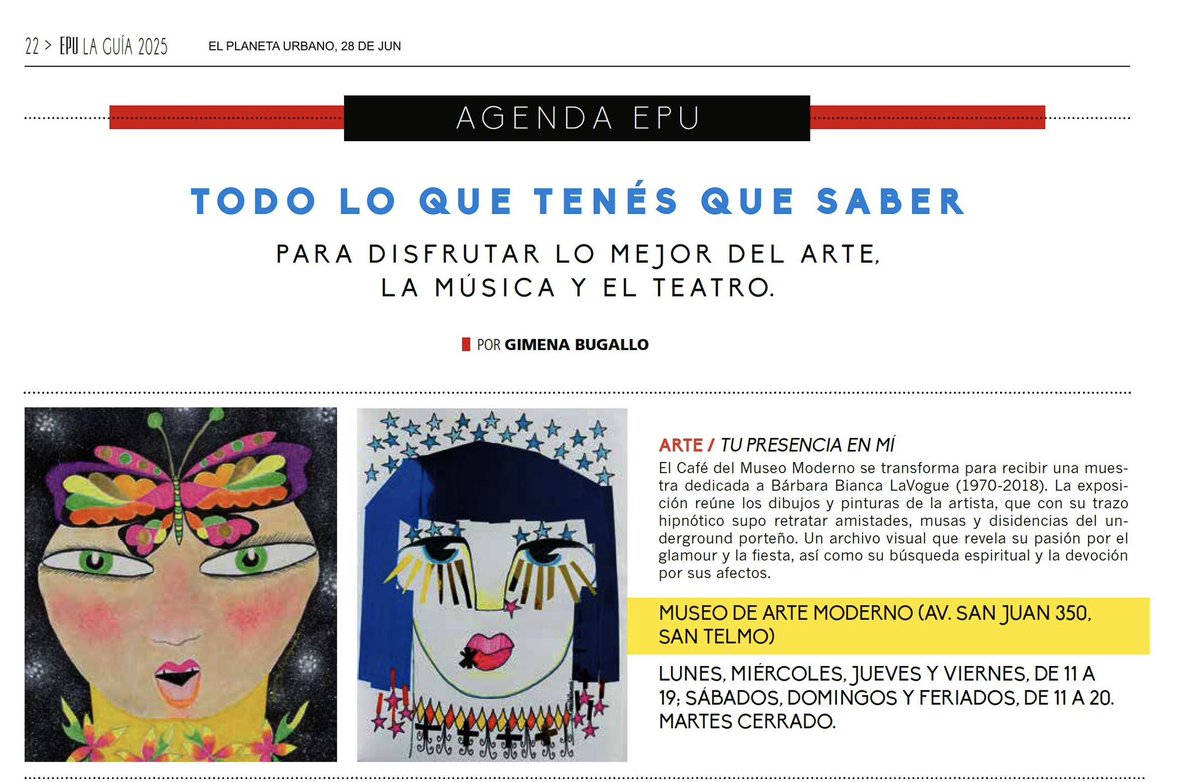 La exposición Bárbara Bianca LaVogue: Tu presencia en mí, recomendada en <a href="/elplanetaurbano/">El Planeta Urbano</a> 
por Gimena Bugallo