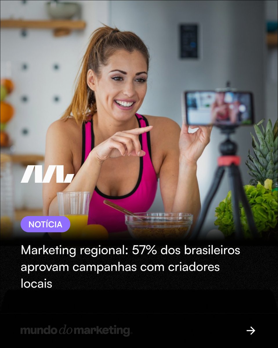 mundodmarketing's tweet photo. Estudo da https://t.co/KkOlBOAuCN e do Opinion Box aponta que 69% dos respondentes já compraram ou quiseram consumir produtos indicados por criadores de conteúdos regionais
#pesquisa #influencyme #opinionbox #mundodomarketing #marketingbrasil
Saiba mais: https://t.co/1iySpSE34R https://t.co/Z9iwy1k3JB