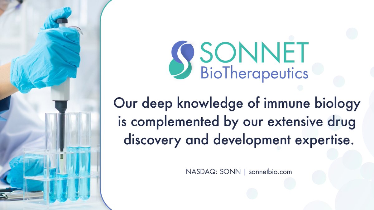 SonnetBio's tweet image. Our deep knowledge of immune biology is complemented by our extensive drug discovery and development expertise.

$SONN #Oncology #SolidTumors