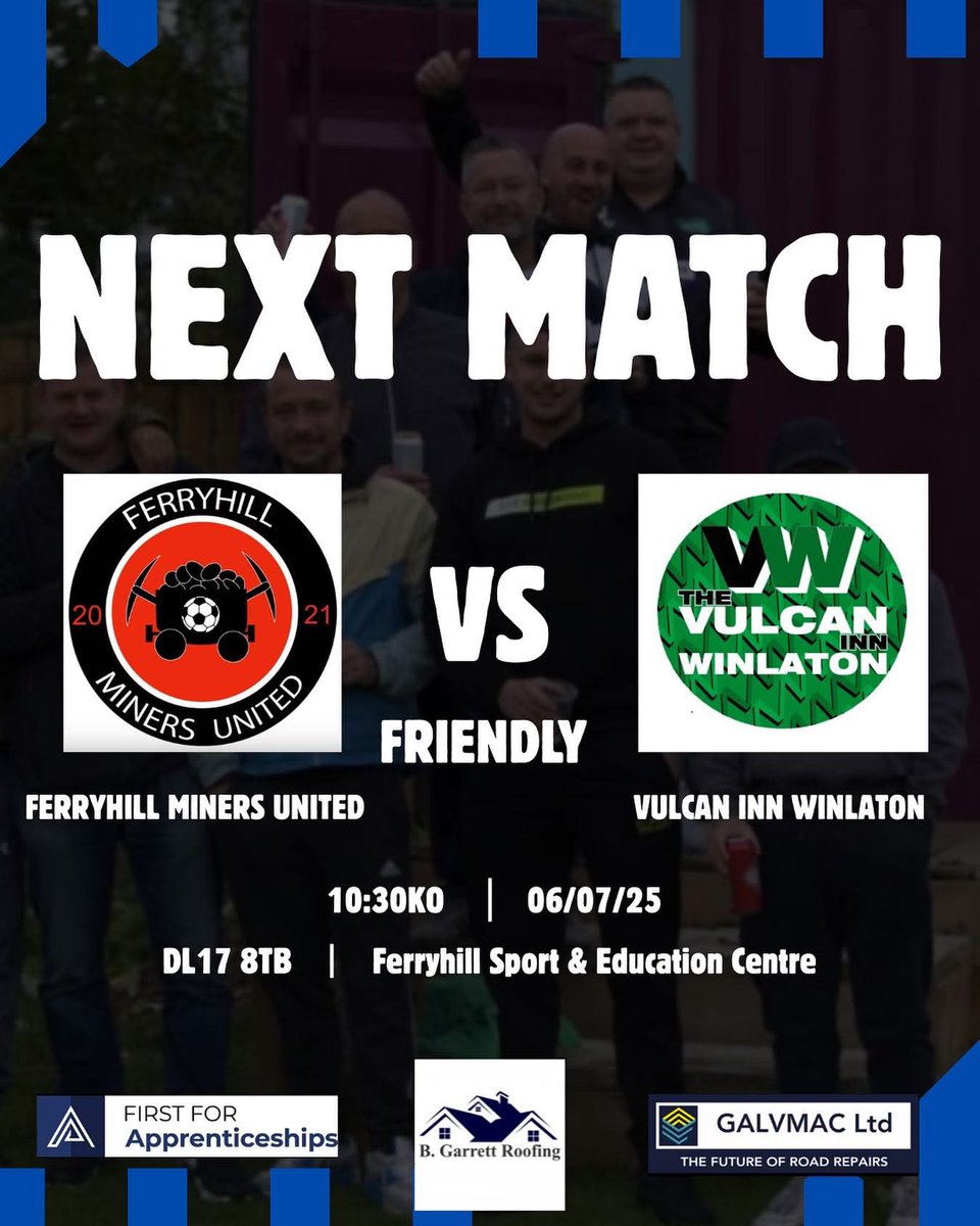 Well here it is ladies and gentlemen, the boys are finally back in action with a trip to ferry hill. No coach put on for the supporters but am sure a Mega Bus can take yous if you need 😂 UP THE FUCKING VULCAN !!!!!