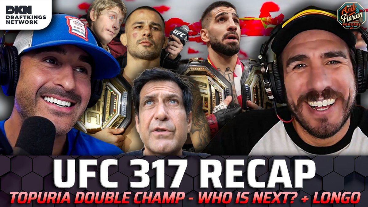 #UFC317 RECAP, Ilia Topuria is HIM, Canelo vs Crawford with @jon_Anik &amp; @kennyFlorian + @RayLongoMMA on what's next at 155lbs! 🥊

shorturl.at/X5pPw