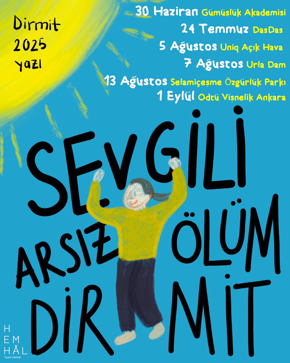 Bu yaz bir yerlerde karşılaşmak üzere☀️ 

Hepimiz bunaldık dünya derdinden. Belki bir kaç saatliğini uzaklaşmak, bir arada kalmak hepimize iyi gelir. Ay ışığının altında, ağaçların kıyısında, Ödtü’nün bahçesinde, Unutma Bahçesi’nde bir yerlerde görüşmek üzere☀️💛☀️🪴