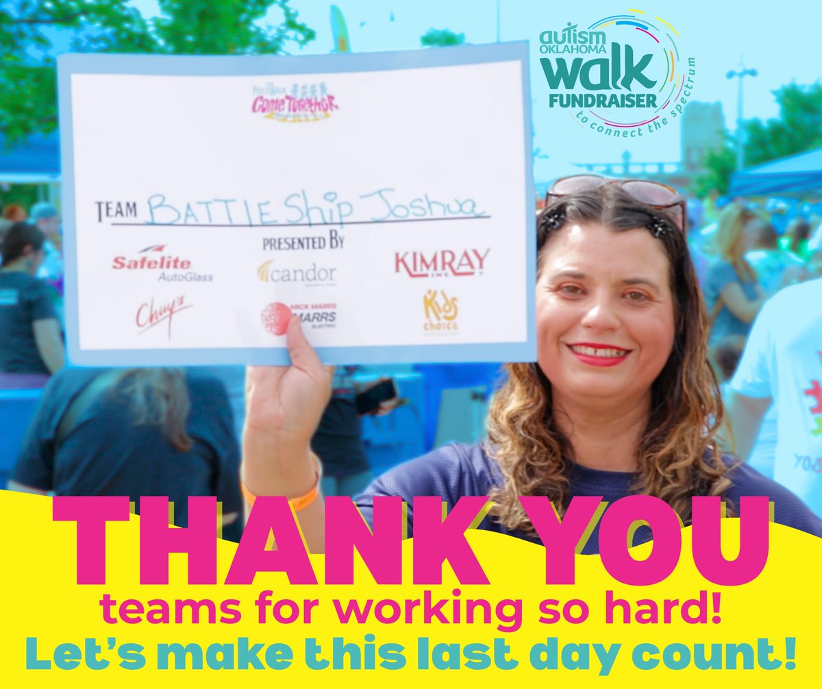 📣 Today is the LAST DAY to donate to the AutismOklahoma Walk! 
We’re beyond grateful for every team, donor and step taken this season.
Let’s give one last push to close out the 2025 Walk Season strong 📲 Donate now: autismoklahomawalk.org/donate/
💸 Venmo us: venmo.com/u/AutismOklaho…