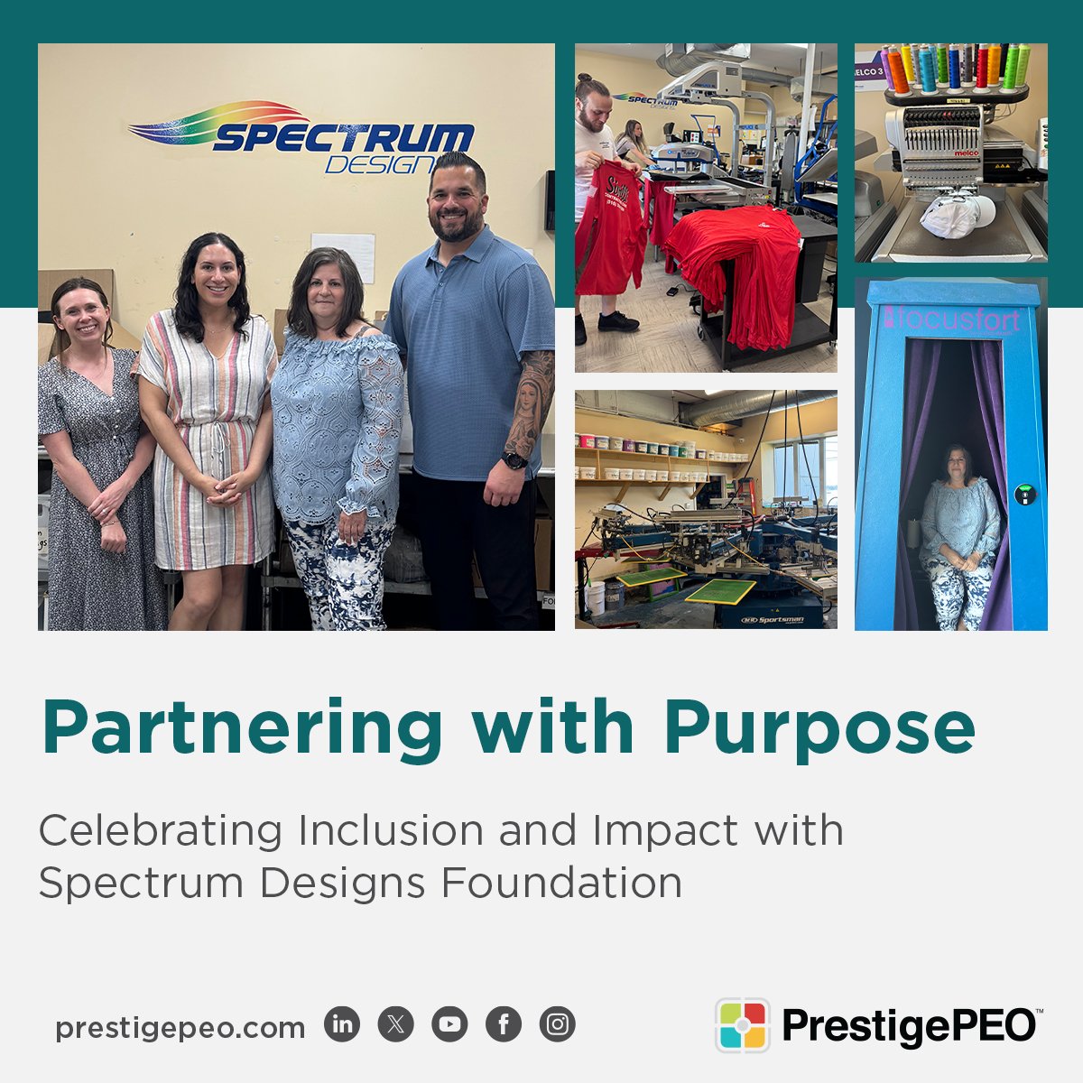 PrestigePEO's tweet image. We had the honor of visiting our client @SpecDesigns in Port Washington, NY, an organization creating inclusive job opportunities for individuals on the Autism Spectrum 💙
Huge thanks to Marissa Borzykowski & Kerin Sweezey for the warm welcome and inspiring tour!