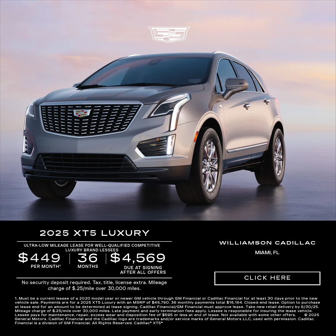 Fireworks &amp; BBQ Are Not the Only Thing to Look Forward to this July 4th, drive away in a new Cadillac for $449.  

#WilliamsonIsMiami #Cadillac