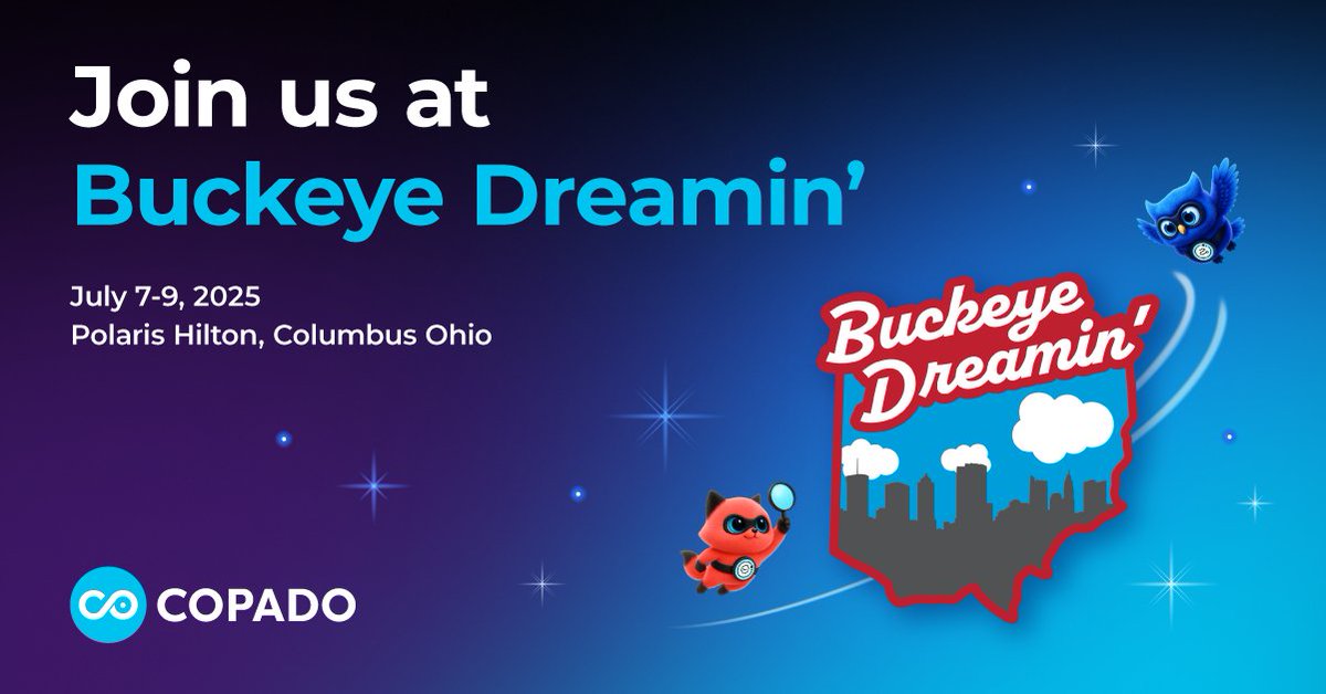 We’re just one week away from Buckeye Dreamin’!
 
Join us in Columbus for a day packed with real-world insights, hands-on learning, and meaningful connections with fellow Trailblazers.
 
Register now → buckeyedreamin.com
 
#BuckeyeDreamin #Salesforce #DreaminEvents