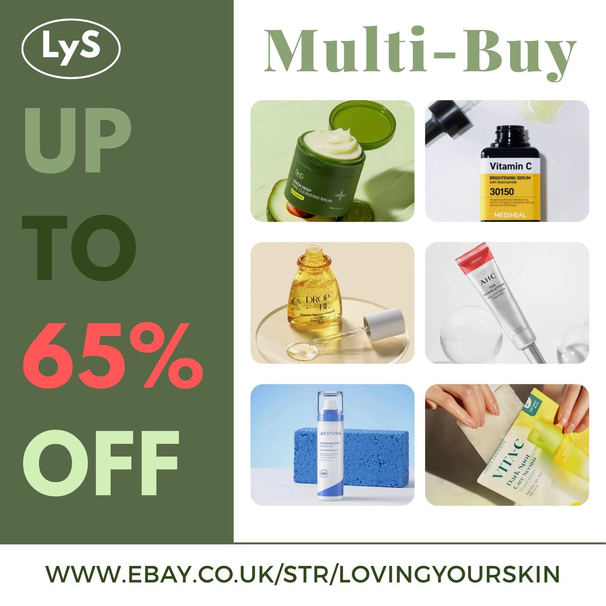 LYS_UK_Global's tweet image. ⏰ Time Sensitive! ⏰ #Save UP TO 65%!
The more skincare you love, the more you SAVE! 🎉
Our #MultiBuy #offer gets you incredible #discounts – up to 65% OFF! 🎉
👉 Shop the Multi-Buy Sale Before It's Gone: ebay.co.uk/str/lovingyour…