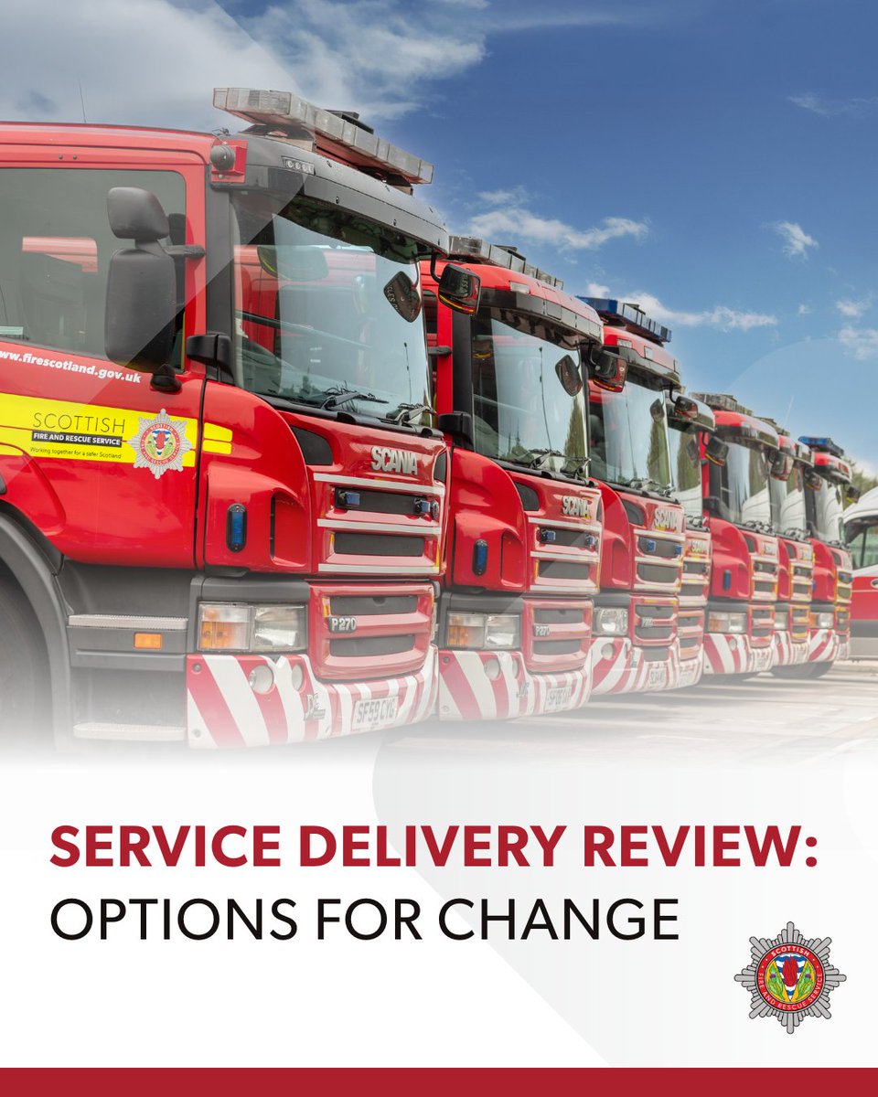 SFRS Clacks-Fife-Stirling (@sfrs_stgclafife) on Twitter photo 🚨 The Scottish Fire and Rescue Service is proposing changes as part of a Service Delivery Review.
We have analysed the changes affecting Scotland for years and we now have a list of 23 potential options of change.
👉Read the full list of options: firescotland.gov.uk/service-delive… 🚨 The Scottish Fire and Rescue Service is proposing changes as part of a Service Delivery Review.
We have analysed the changes affecting Scotland for years and we now have a list of 23 potential options of change.
👉Read the full list of options: firescotland.gov.uk/service-delive…