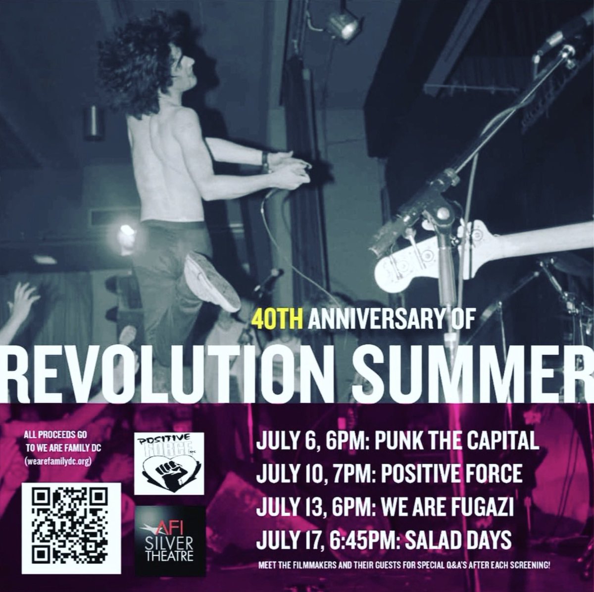 This Sunday we screen our film at the AFI Silver Spring! Guest Q&amp;A with Alec MacKaye (Faith, Ignition, Hammered Hulls) and Matt Moffatt (Positive Force, owner Smash Records) 6pm - benefit event. See you there! First of 4 awesome events.  tinyurl.com/6nhuchbs