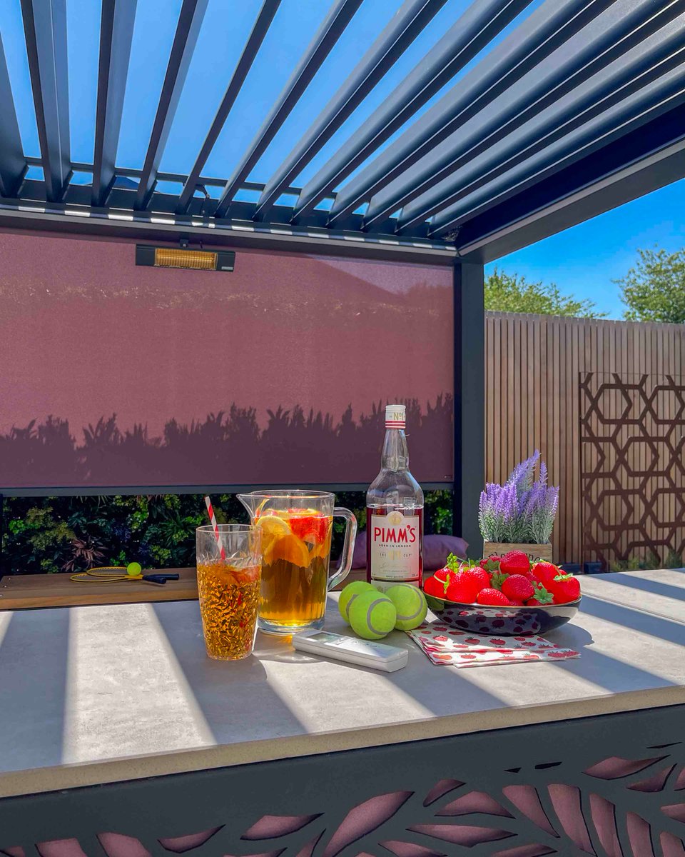 Wimbledon is here!🎾Join us for a glass of Pimm's🍹and some strawberries and cream🍓as we celebrate Wimbledon in style. Visit our Dream Gardens Showsite, in Suffolk, soak up the summer atmosphere, and get inspired for your own outdoor space☀️ #wimbledon #pimms #showgardens