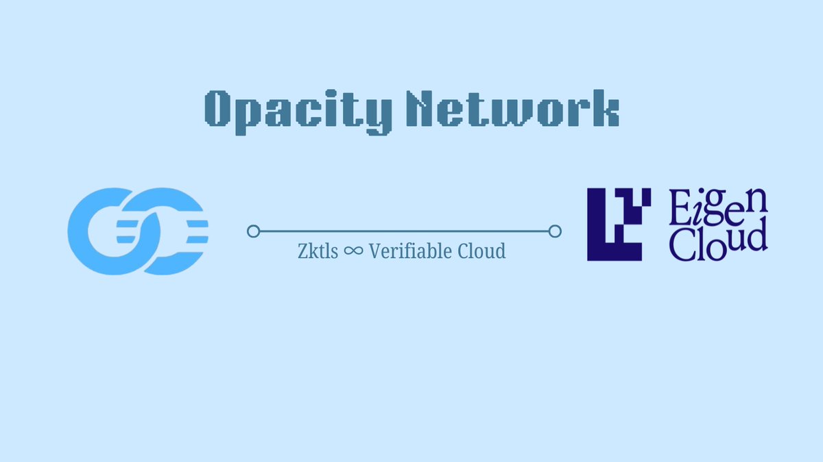 Vishnu | EthIndia (@0xvishnuu) on Twitter photo I explored the <a href="/OpacityNetwork/">Opacity Network</a> Ecosystem and I found a lot of interesting things to share.
Let’s go deep dive into the Zktls ∞ verifiable world ↓ I explored the <a href="/OpacityNetwork/">Opacity Network</a> Ecosystem and I found a lot of interesting things to share.
Let’s go deep dive into the Zktls ∞ verifiable world ↓