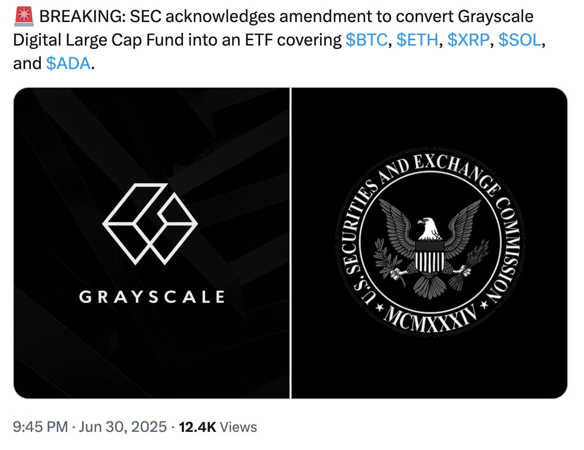 ETF事件持续加速中，灰度的GDLC基金转换为ETF的申请，截止时间为本周，我们有望在本周见到三个新增ETF