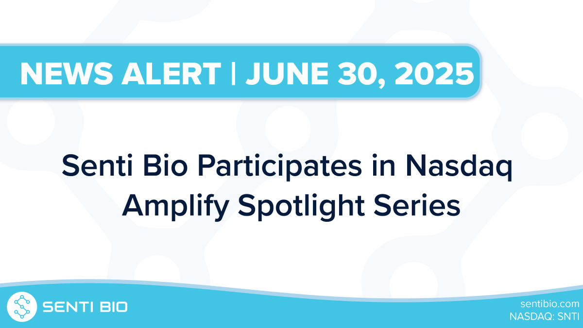 Senti Biosciences (@sentibio) on Twitter photo Senti Bio Participates in Nasdaq Amplify Spotlight Series
bit.ly/3HZGrqq 
$SNTI Senti Bio Participates in Nasdaq Amplify Spotlight Series
bit.ly/3HZGrqq 
$SNTI