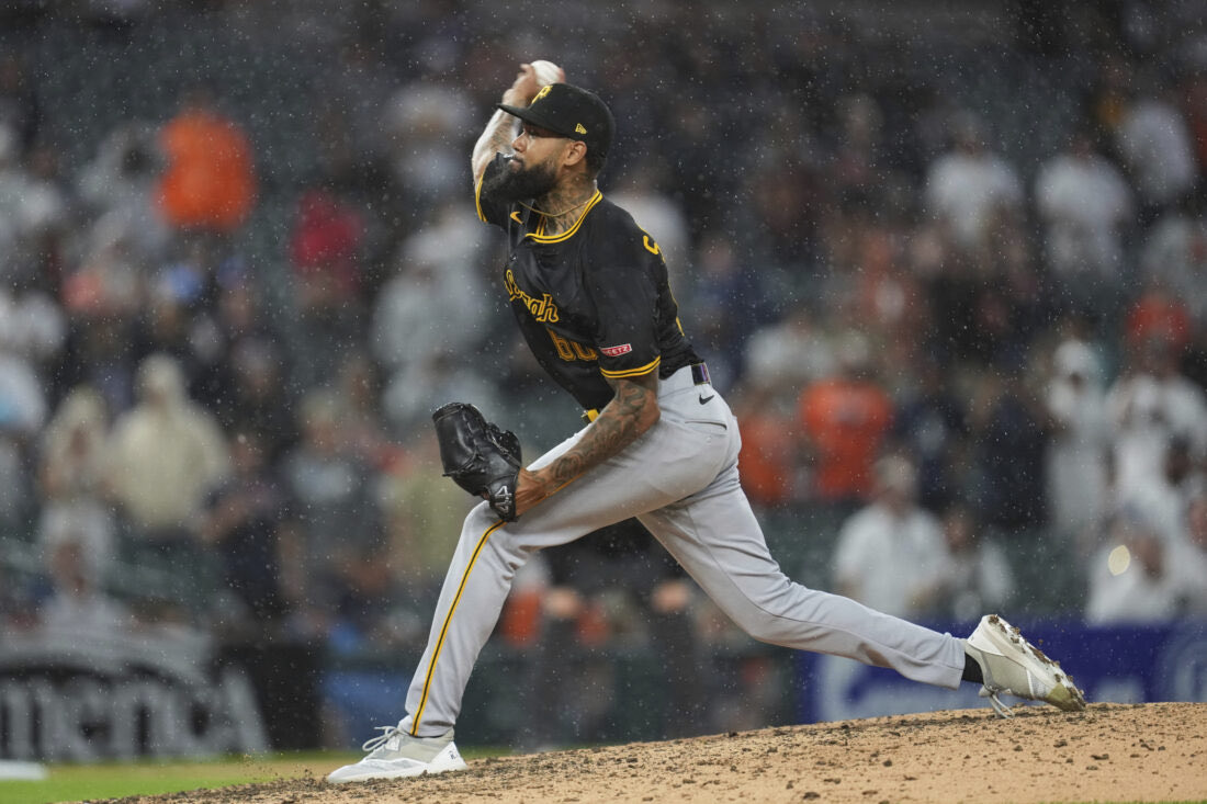 ThePoniExpress's tweet photo. Report: The Phillies and Pirates have had trade conversations about closer David Bednar and setup man Dennis Santana. The feeling is Philly could want BOTH in a deal. Stay tuned. https://t.co/YyVHPIDbJ6