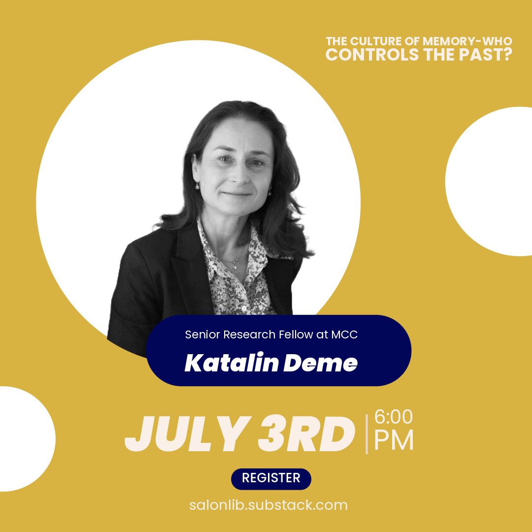 🎤 Meet Our Speakers!

The Culture of Memory: Who Controls the Past?
Join us on July 3 for a thought-provoking conversation about how history is shaped and used in political propaganda.

🔗 Link in bio.