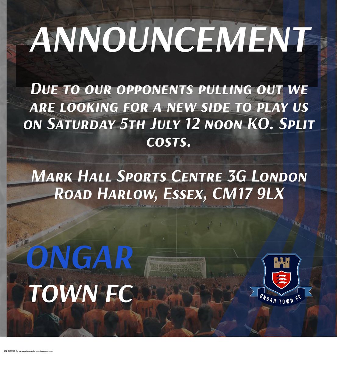 PLEASE CALL TONY ON 07984 009673 OR EMAIL aw2969@aol.com