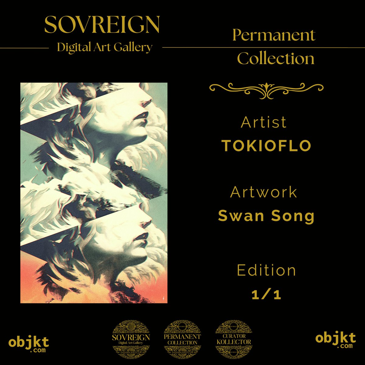 SOVREIGN DIGITAL ART GALLERY   
Presents 3 amazing artists :

<a href="/jpfreira/">J.P.F</a> 

<a href="/AtikoAE/">Atiko 💎</a> 

<a href="/tokioflo/">tokioflo</a> 

Visit us : objkt.com/collections/ex…