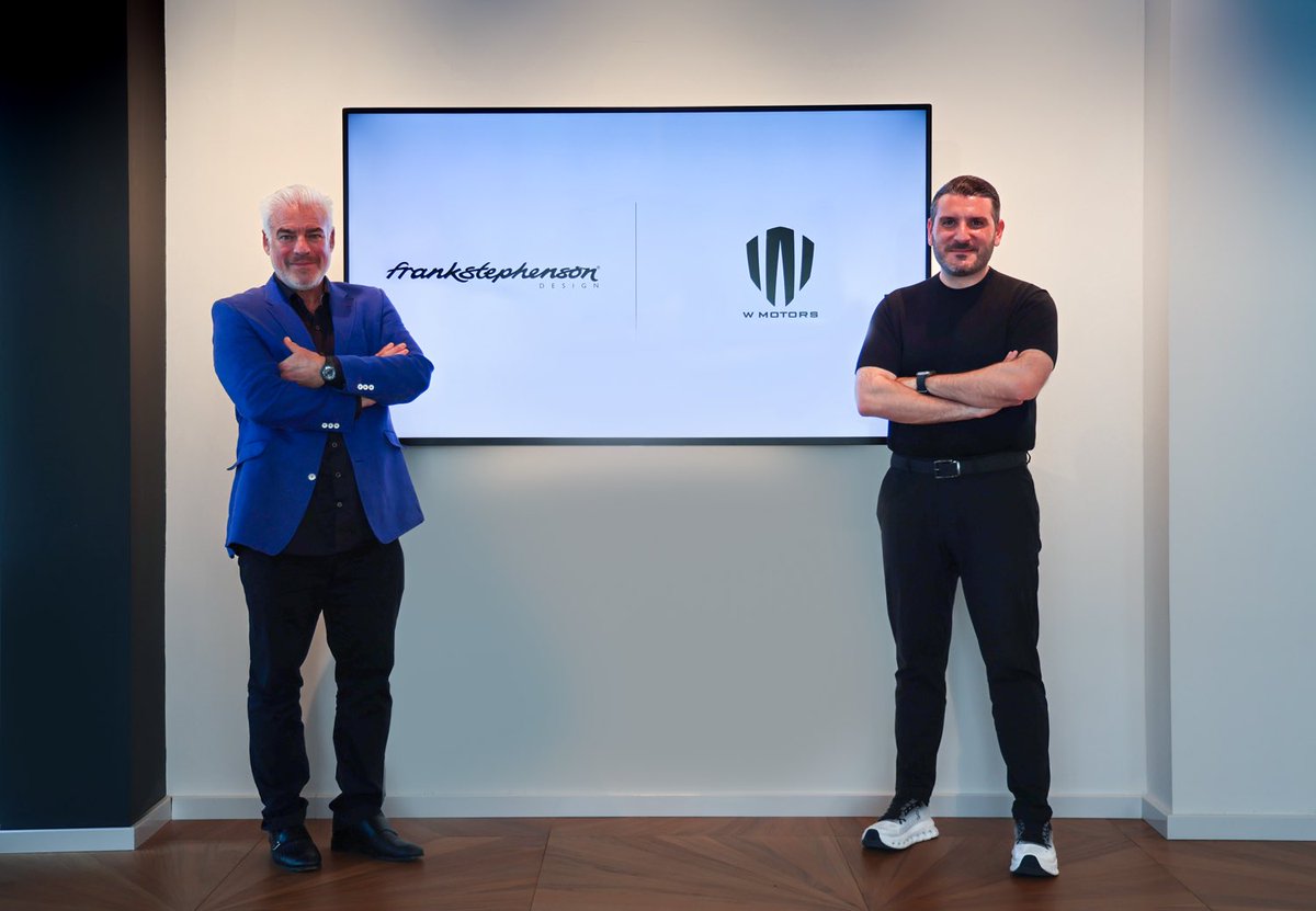 WMotors's tweet photo. We’re thrilled to partner with legendary designer Frank Stephenson! A new design studio at W Motors HQ, Dubai cements the Middle East’s role as a global hub for mobility and innovation. Together, we’re shaping the future of custom design, stay tuned for exclusive reveals! https://t.co/G2PW2NISLH