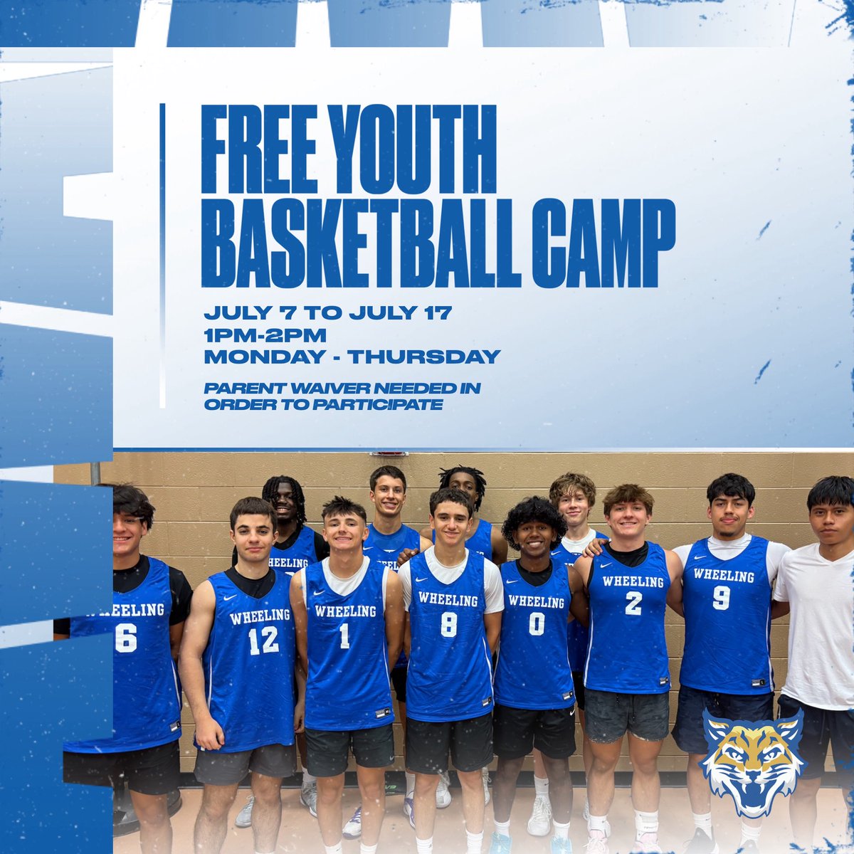 Wheeling_Hoops's tweet image. Free youth basketball camp starts one week from today! Parent waiver is needed in order to participate. 

🗓️: July 7-17 (Monday-Thursday)
⏰: 1pm-2pm

Questions? Email Coach Antosz at tomasz.antosz@d214.org. #Ubuntu

@WHSactivities @WHSBaseball2 @Wheeling_Cats @Coach_Antosz