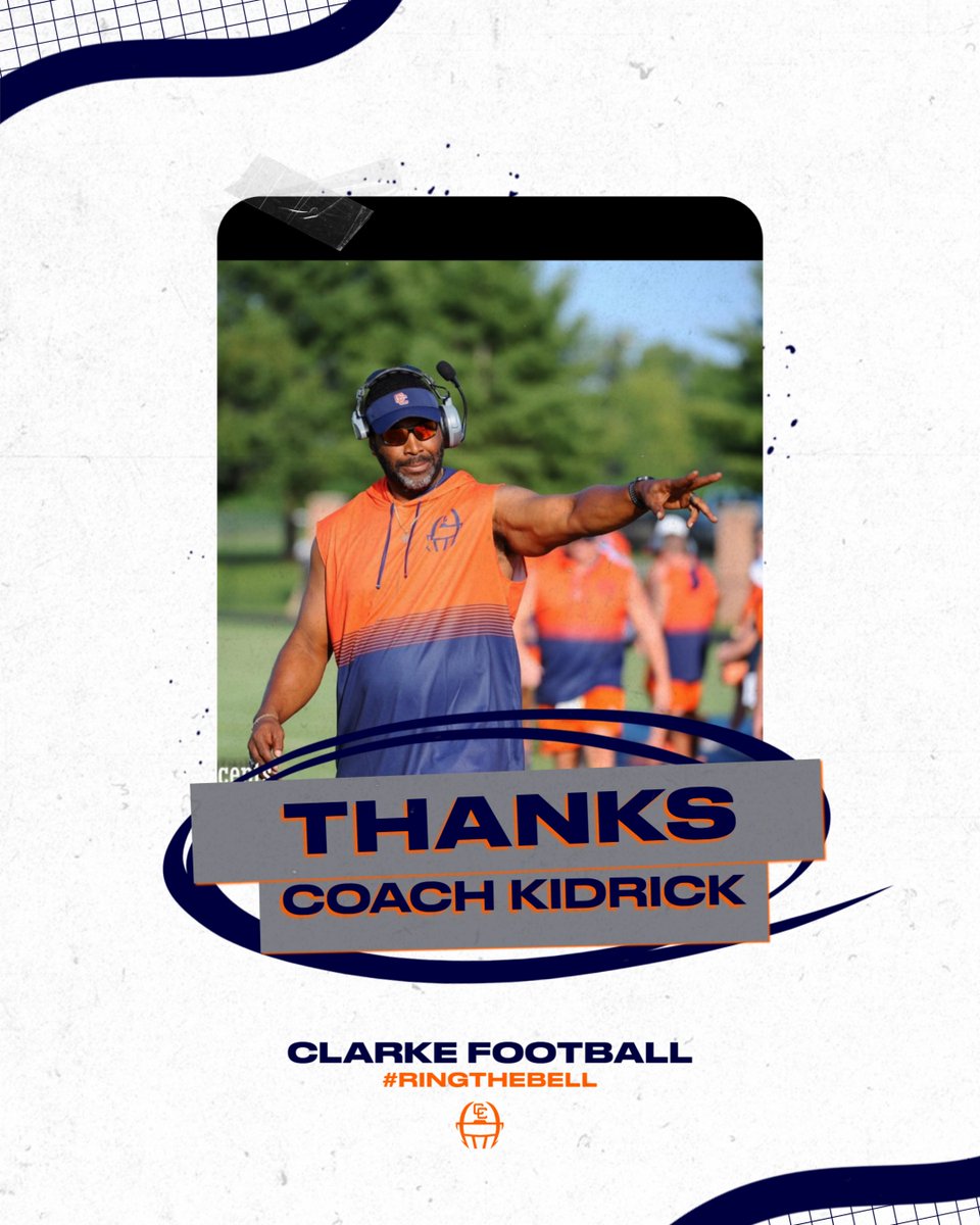 ClarkeCoFB's tweet photo. Thanks for everything Coach!  We know you'll still be there at the Felt on Friday nights!  Best of luck as the Director of Operations for CCPS! https://t.co/Wxpi6bqGkz
