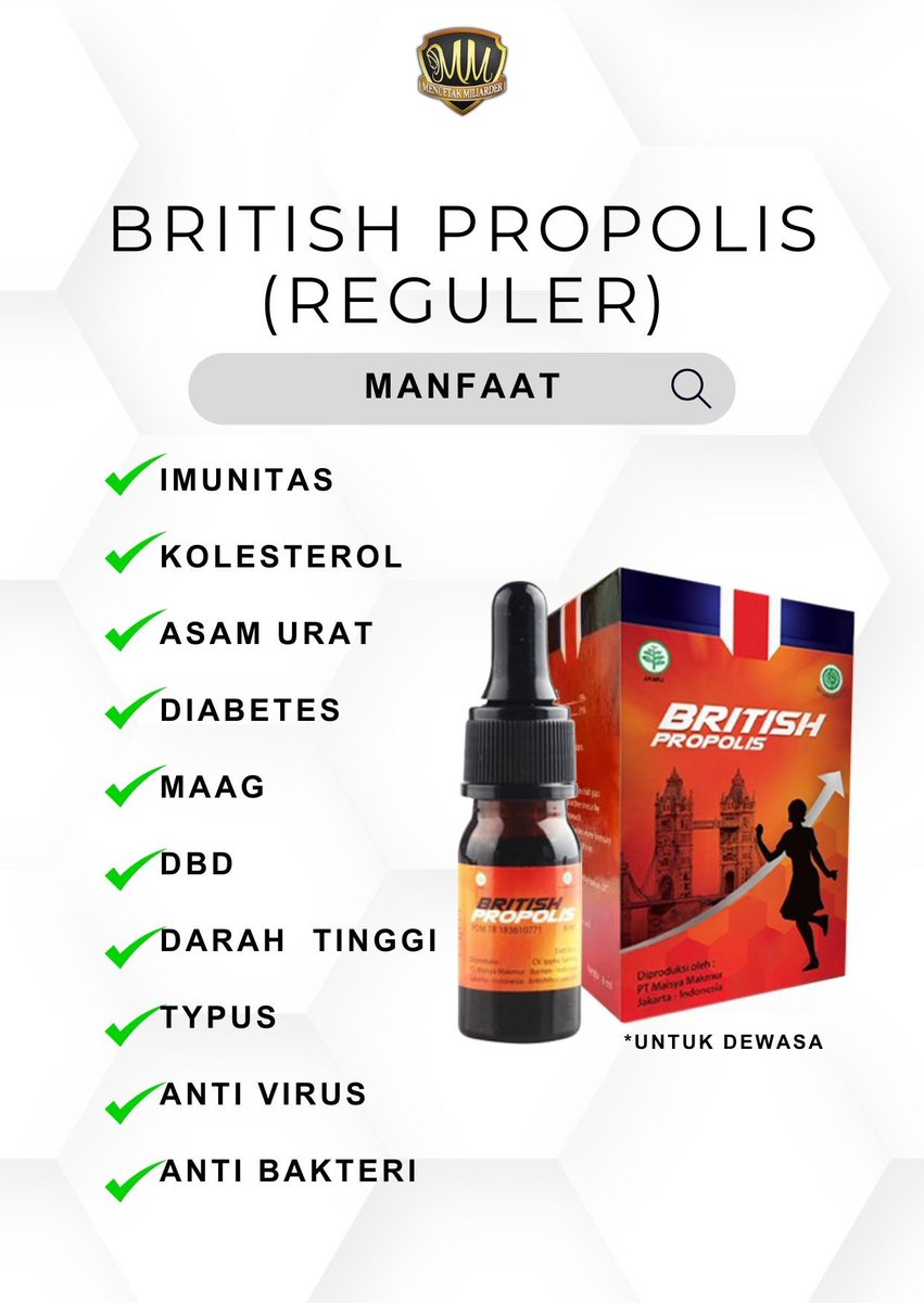icharraya's tweet photo. @dr_koko28 Kemarin sy baru pulih dr gejala ini smua, syukurnya sakitnya cuman 2-3 hari aja, sy konsumsi British propolis dok, dosis kencang, badan yg meriang jd lumayan fit, tersisa batuk yg kadang2 aja
Yang perlu ini bisa DM atau wa saya 08114206666 https://t.co/iVoLPAxxQr