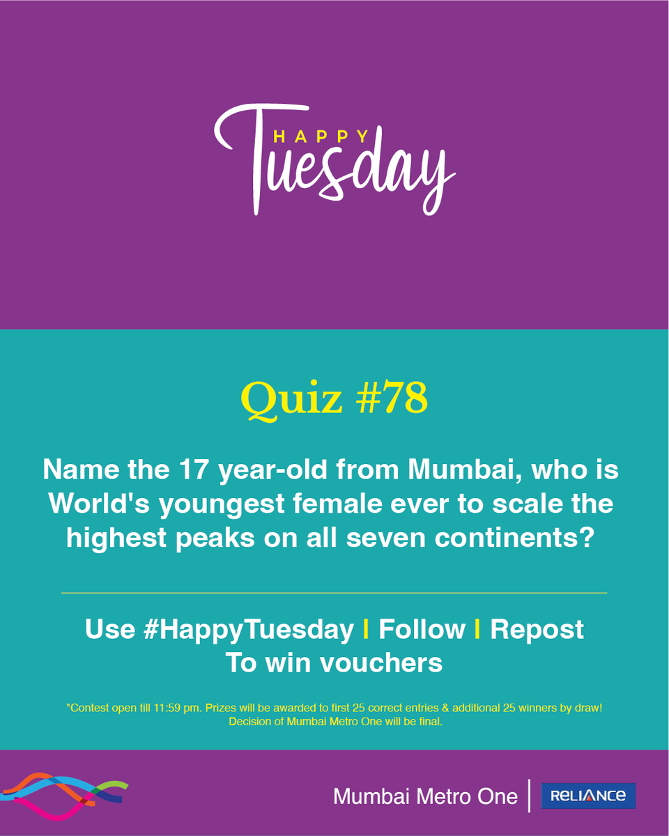 #HappyTuesday quiz is here! 

The 78th edition is about a student who finished the challenge by climbing Mount Vinson in Antarctica on December 24, 2024.

Prizes will be awarded to 50 winners, the first 25 correct entries, and an additional 25 winners by draw.

Follow, Repost and