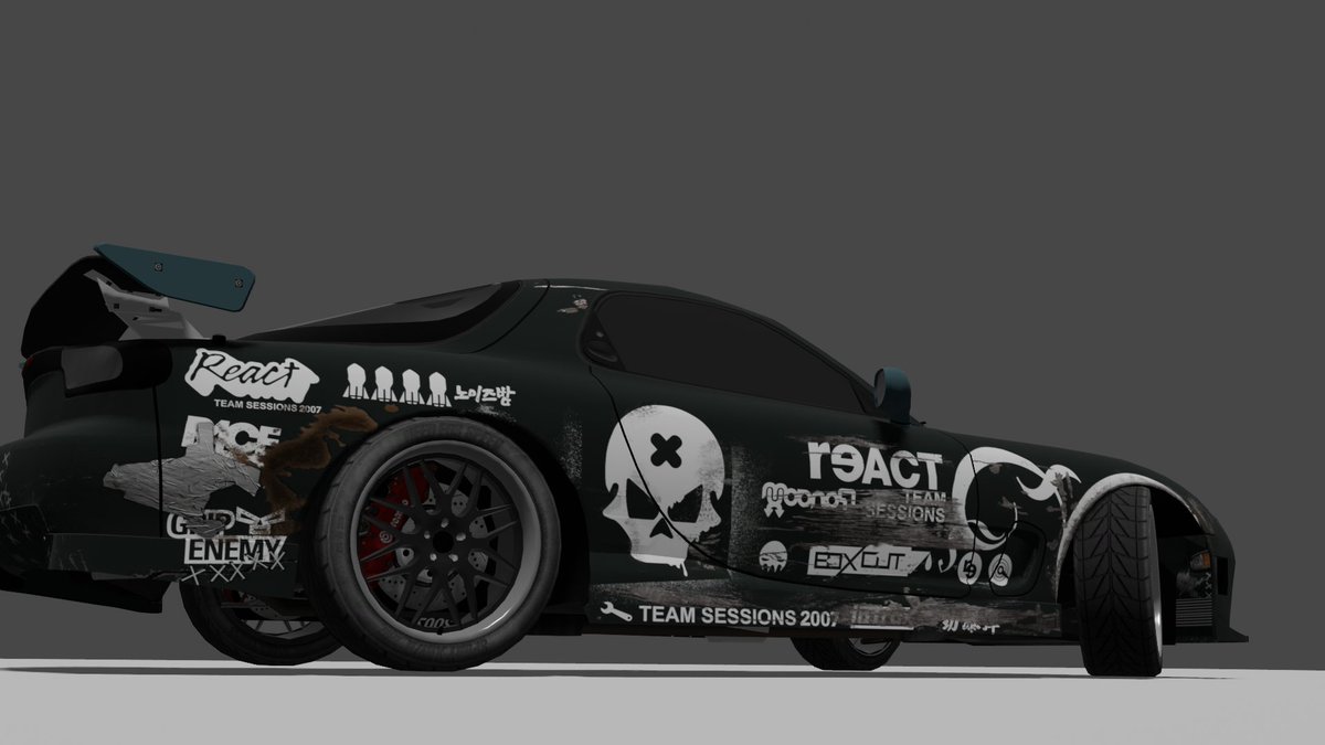 DedosSr's tweet photo. Oh yeah, i got to render the thing, tho is a really basic render.
#prostreet #needforspeed #battlemachine #mazda #rx7 #blender #modding https://t.co/9Y6VNwk6oG