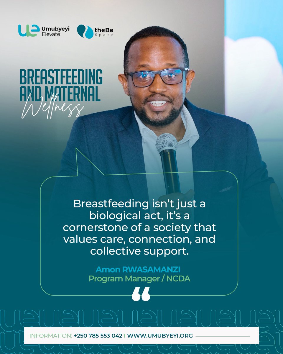 UMUBYEYI ELEVATE (@umubyeyi_rw) on Twitter photo Breastfeeding is not just biological â itâs a societal support system.â
We were honored to have the Head of Programs from the <a href="/Rwanda_Child/">National Child Development Agency | Rwanda</a> as our keynote speaker. He shared powerful insights on why breastfeeding matters for babies and mothers alike, Rwandaâs progress and Breastfeeding is not just biological â itâs a societal support system.â
We were honored to have the Head of Programs from the <a href="/Rwanda_Child/">National Child Development Agency | Rwanda</a> as our keynote speaker. He shared powerful insights on why breastfeeding matters for babies and mothers alike, Rwandaâs progress and