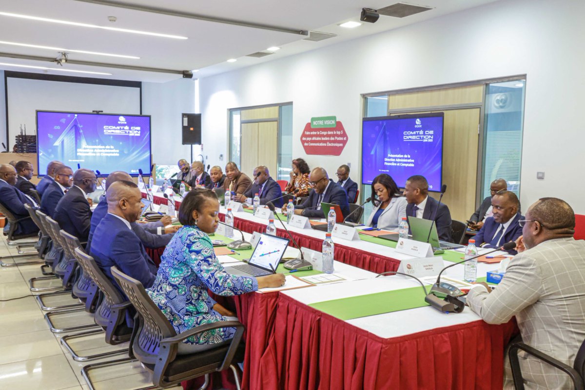 ARPCECongo's tweet image. Il s&apos;est ouvert ce jour, lundi 30 juin 2025, au siège de notre institution, le deuxième Comité de Direction de l’Agence de Régulation des Postes et des Communications Electroniques pour l’année 2025,
présidé par le Directeur Général Louis-Marc SAKALA. 
#ARPCECongo