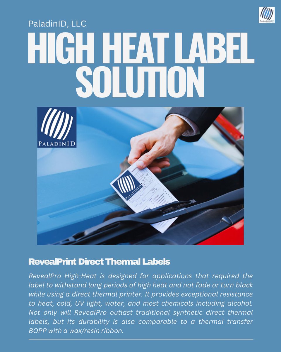 DanaJRitchie's tweet image. Engineered for precision, Reveal Print High Heat Direct Thermal Labels deliver crisp, durable prints even under extreme temperatures.

📞(888) 972-5234
✉️info@PaladinID.com
🔗paladinid.com 

#labelsolutions #highheatlabels #directthermallabels #directthermalsolution