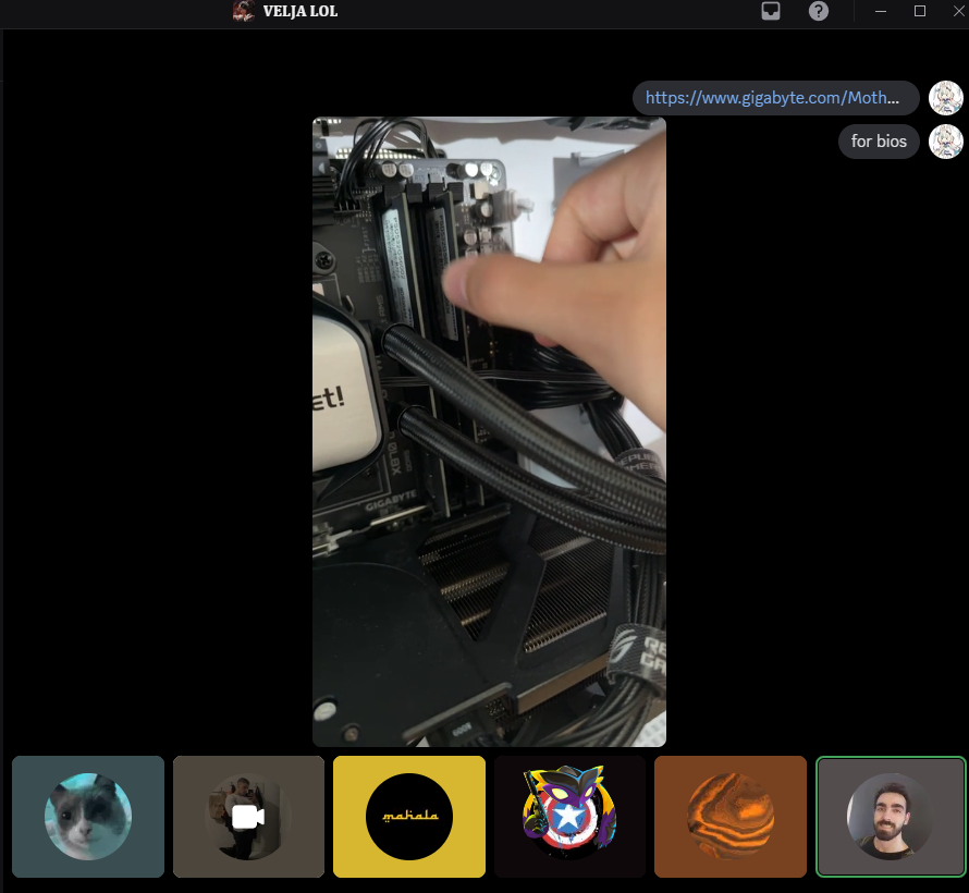 I just watched <a href="/Velja_LOL/">Velja</a> spend 30 minutes trying to insert a RAM stick while five people shouted instructions at him, only for his sister to succeed on the first try.